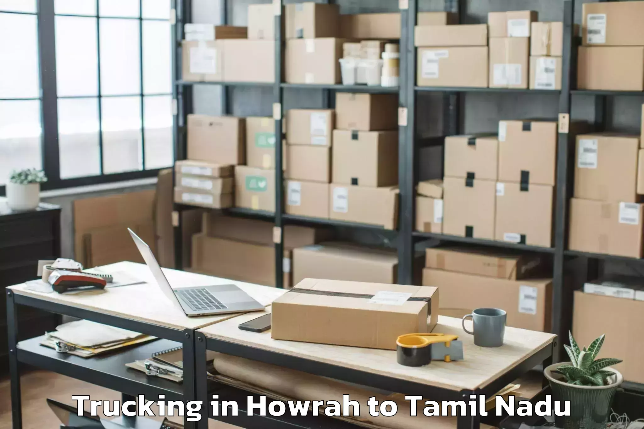 Book Howrah to Manalurpettai Trucking Online